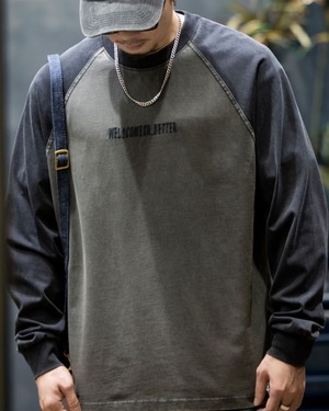 260g Thick Material Loose Long Sleeve T-Shirt  K0203