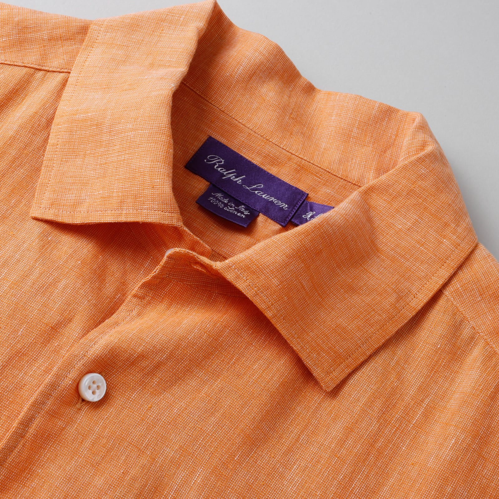 定価8万】Ralph Lauren Purple Label special linen shirt S/S made in