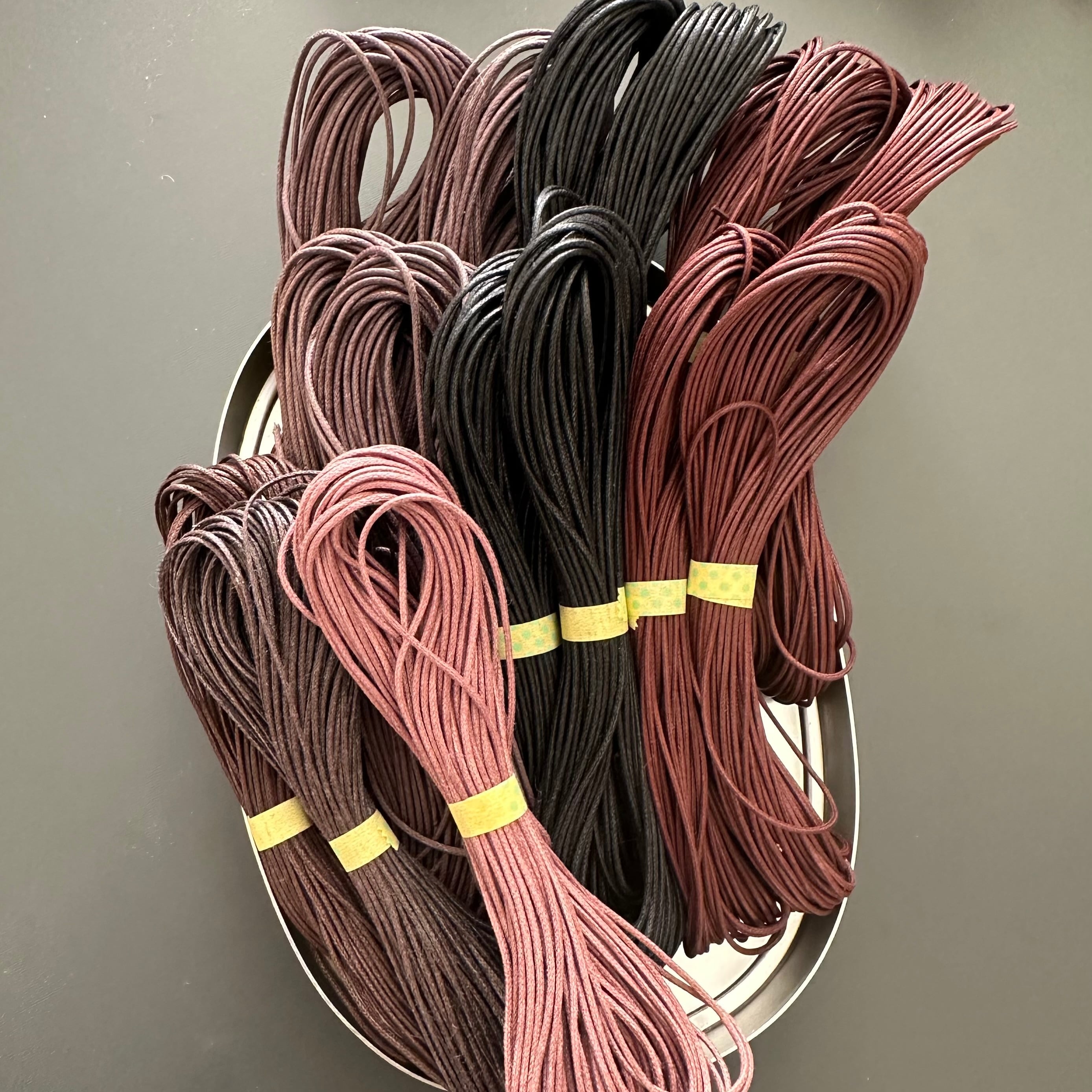 【素材フリマ(B-7)】コットンコードまとめ売り(10m束・太さ約0.8~1mm)