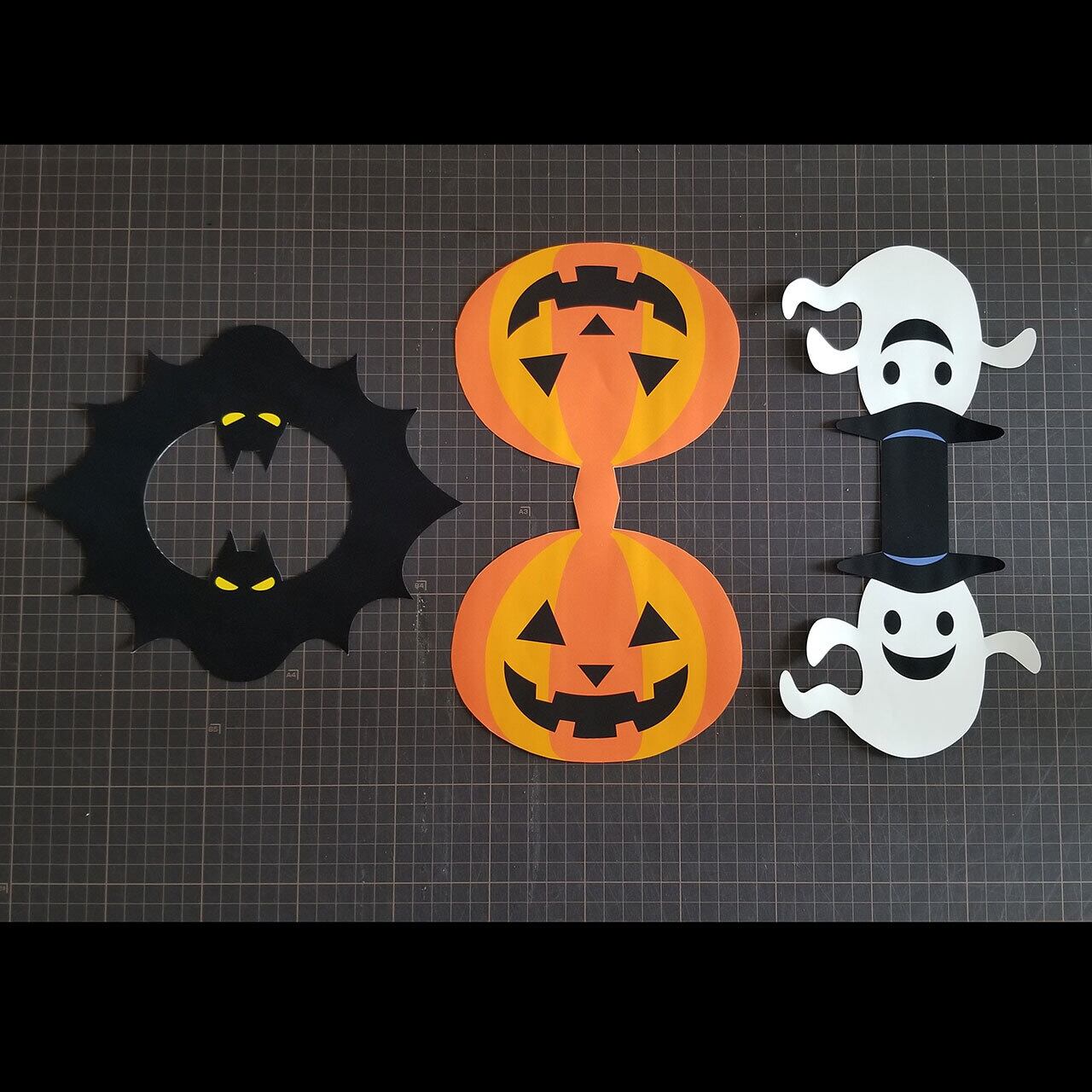 ダウンロード販売】手作りハロウィンガーランド素材（カボチャ・おばけ