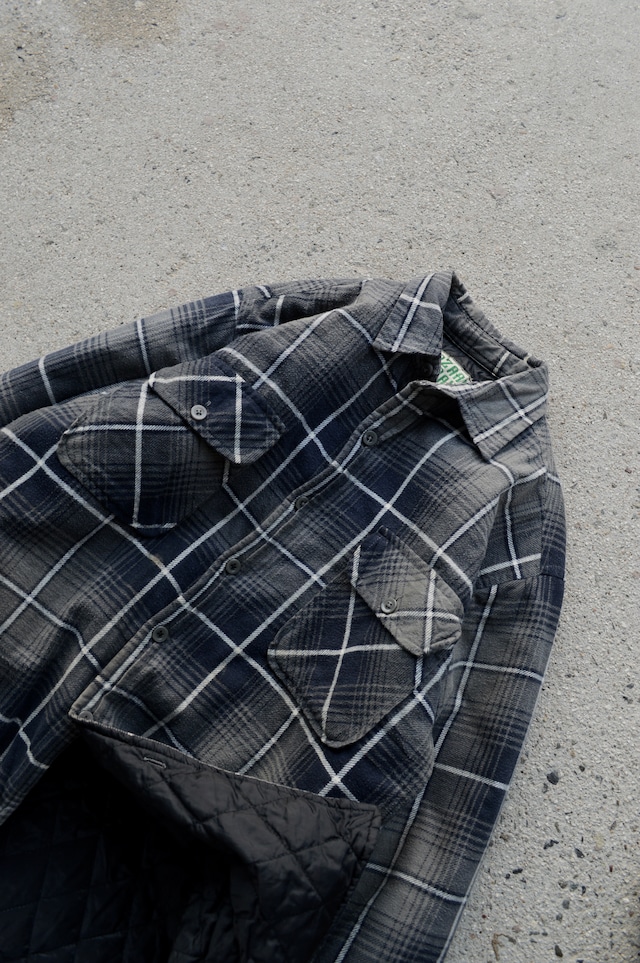 OZARK TRAIL 1980's-90's From USA Print Flannel Check Quilting Shirt Jacket プリントネル キルティングシャツジャケット
