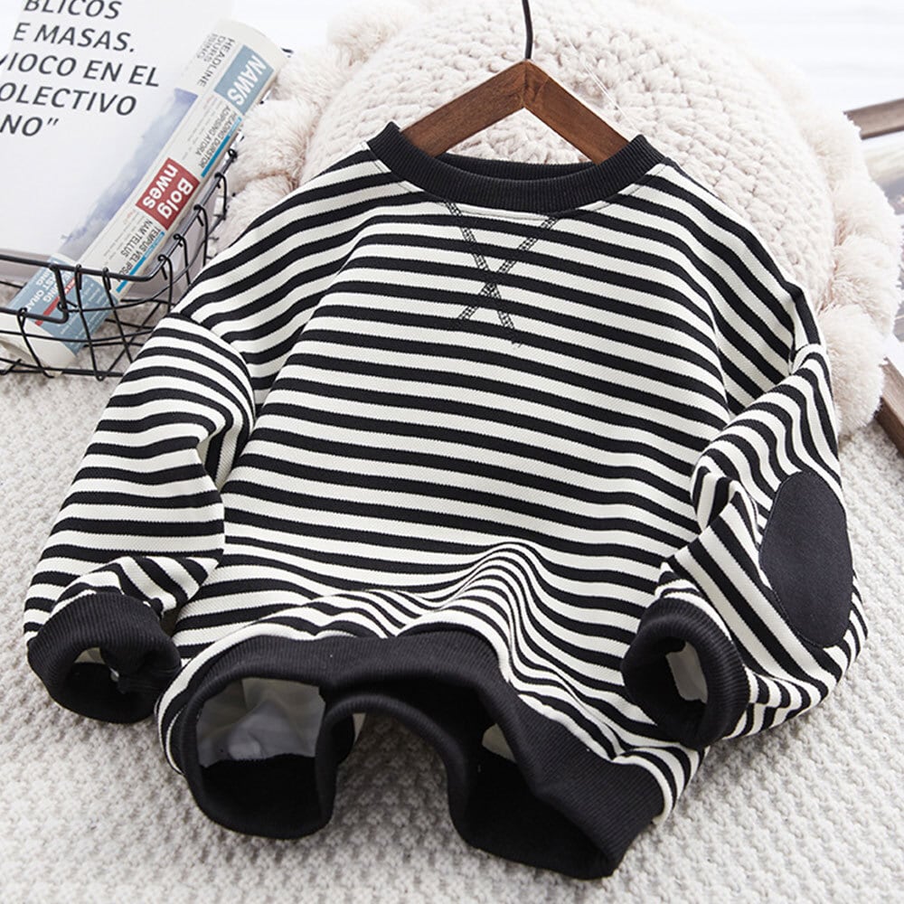 【送料無料】 子供服 男の子 女の子 キッズ 長袖 スウェット トレーナー ボーダー 韓国 春秋冬 裏起毛 裏起毛なし おしゃれ カジュアル ゆったり 長袖 小学生 柔らかい 厚手 大人可愛い 大人女子