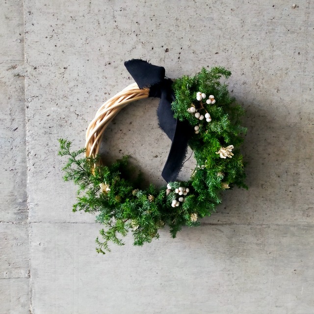 ドライフラワーハーフリース【Dried Flowers Half Wreath】