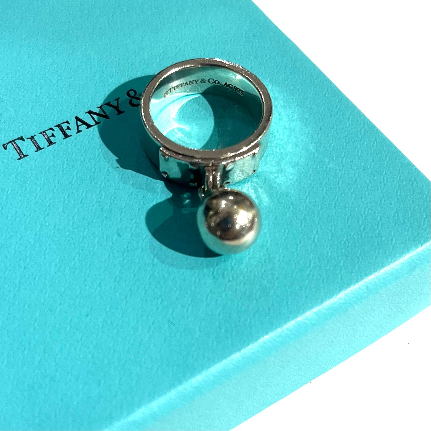 0453 【TIFFANY&CO. 】ハードウェア ボールダングルリング