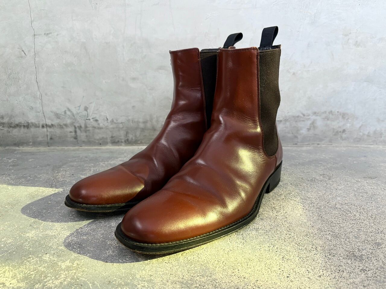 GUCCI Leather chelsea boots MADE INITALY