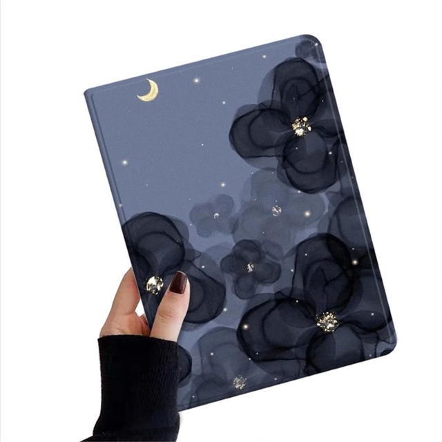 花柄 Xiaomi Pad 8 / 8 Pro 11.2インチ用 ケース 可愛い フラワー シャオミ Xiaomi Pad 7 / 7 Pro 11.2インチ用 カバー イラスト 印刷 プリント ブック式 手帳型 オートスリープ機能 オリジナル,Color 5