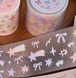 新作☆ CX55｜caicaixuanxuan 菜菜瑄瑄【蝴蝶结星星mini】グリッター PETテープ