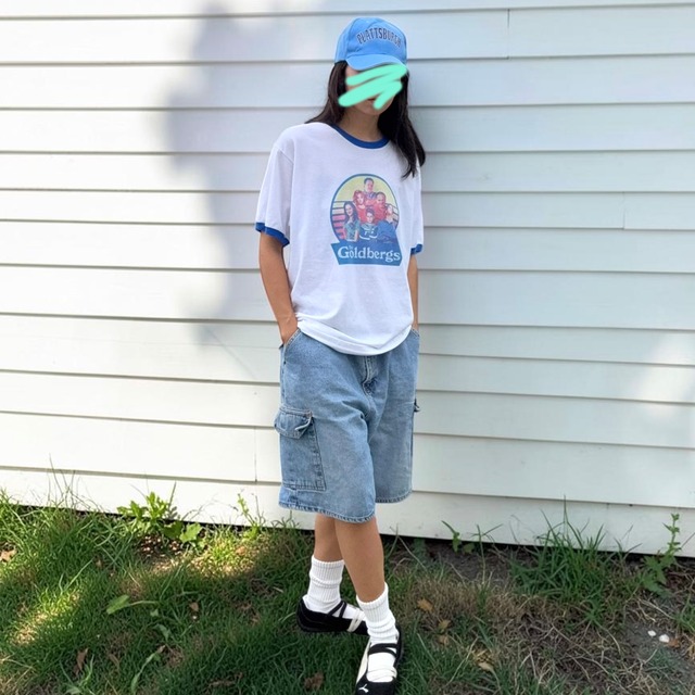 【LADIES】Oversized Denim Shorts - Size 40