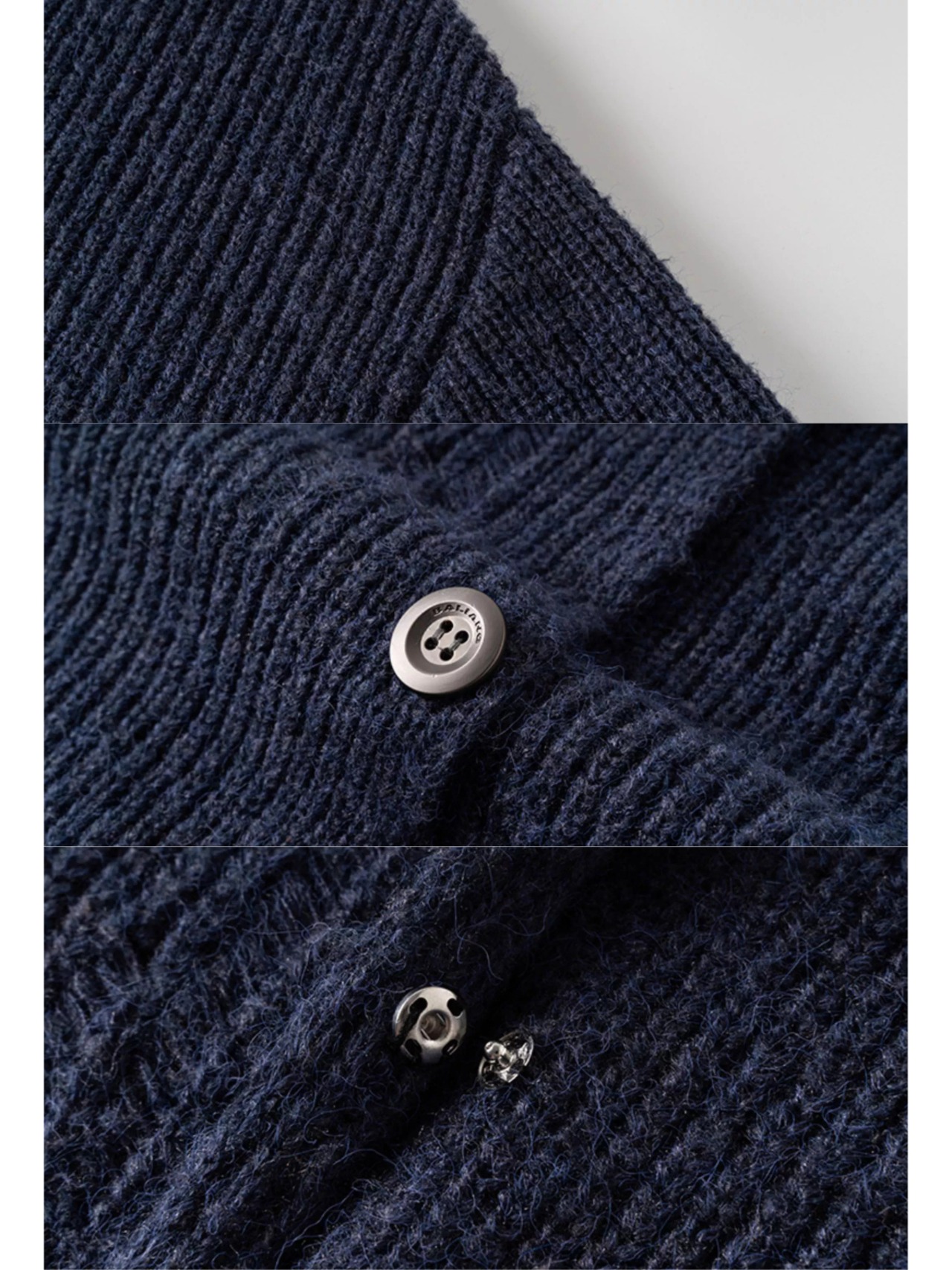 BALIANG Cropped Turtleneck Knit Cardigan