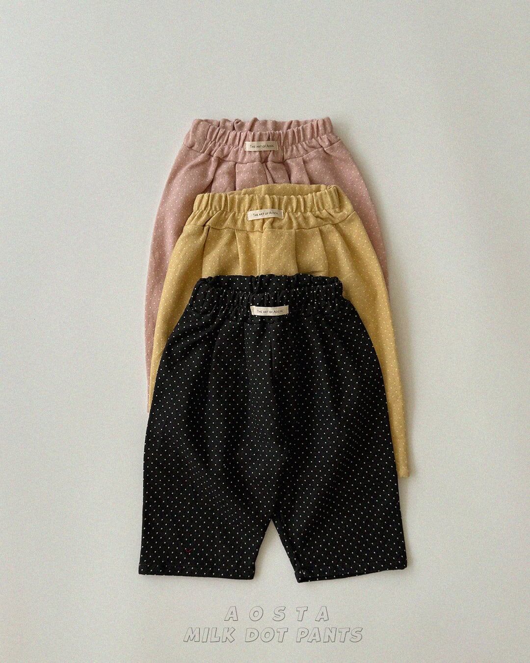 【予約】aosta Milk dot pants
