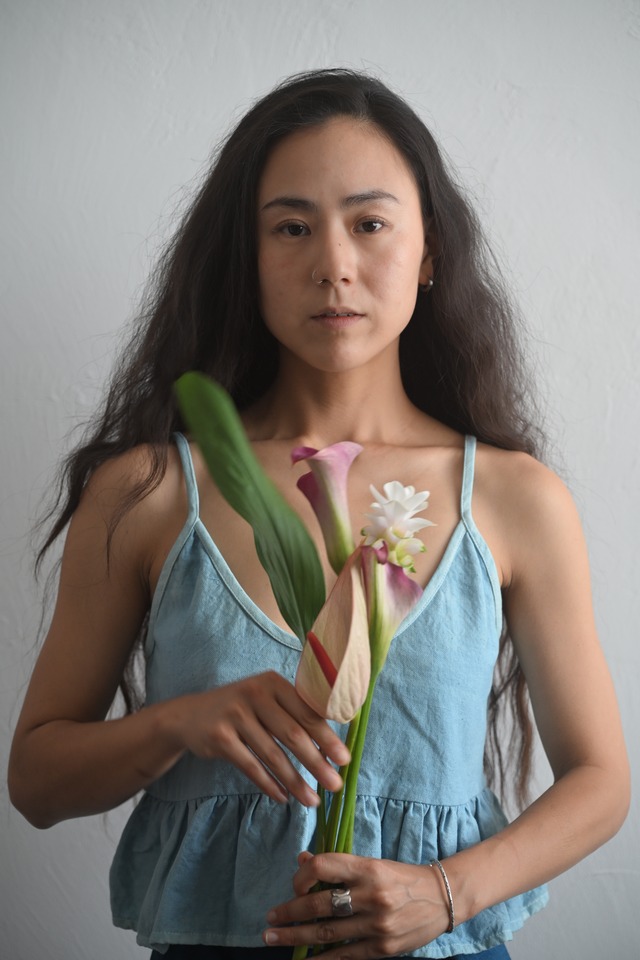 Indigo Dyed Airy Top