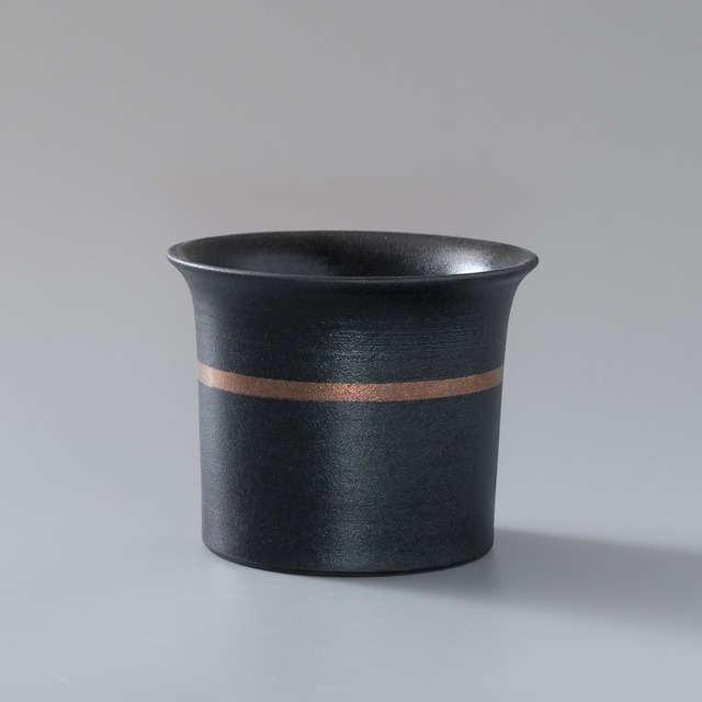 黒磁/銅色彩 植木鉢