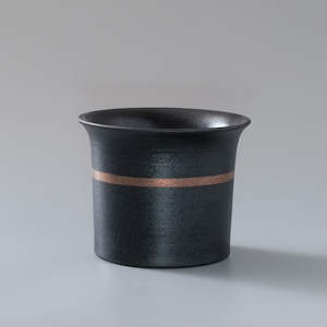 黒磁/銅色彩 植木鉢