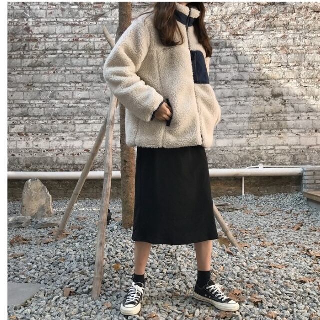 ボアブルゾン レディース ハイネック ブルゾン アウター ボア 山ガール