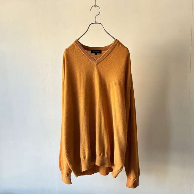 -BURBERRY- one point logo v-neck knit