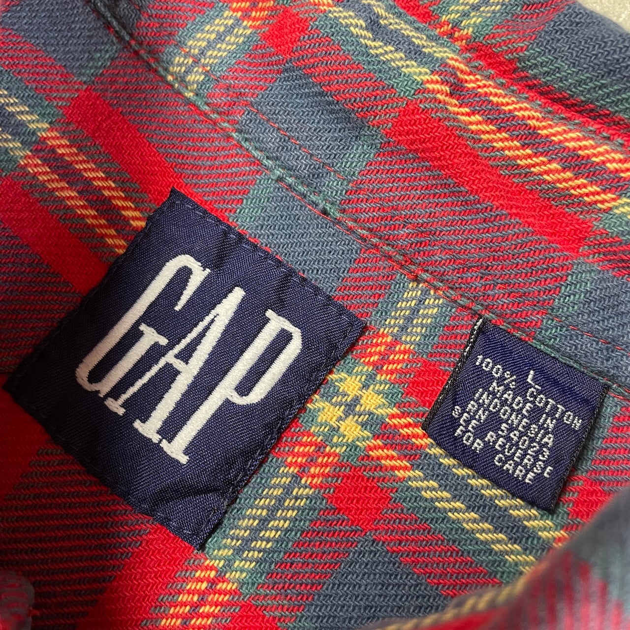 90年代 GAP オールドギャップ チェックシャツ ライトネルシャツ メンズ
