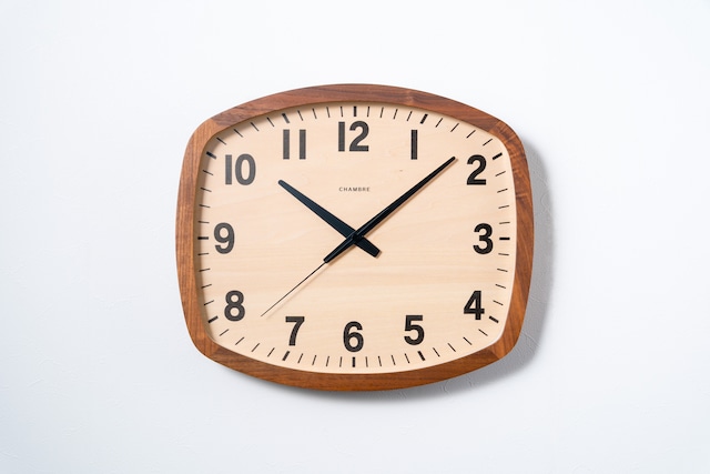 電波時計 R-SQUARE CLOCK【WALNUT】