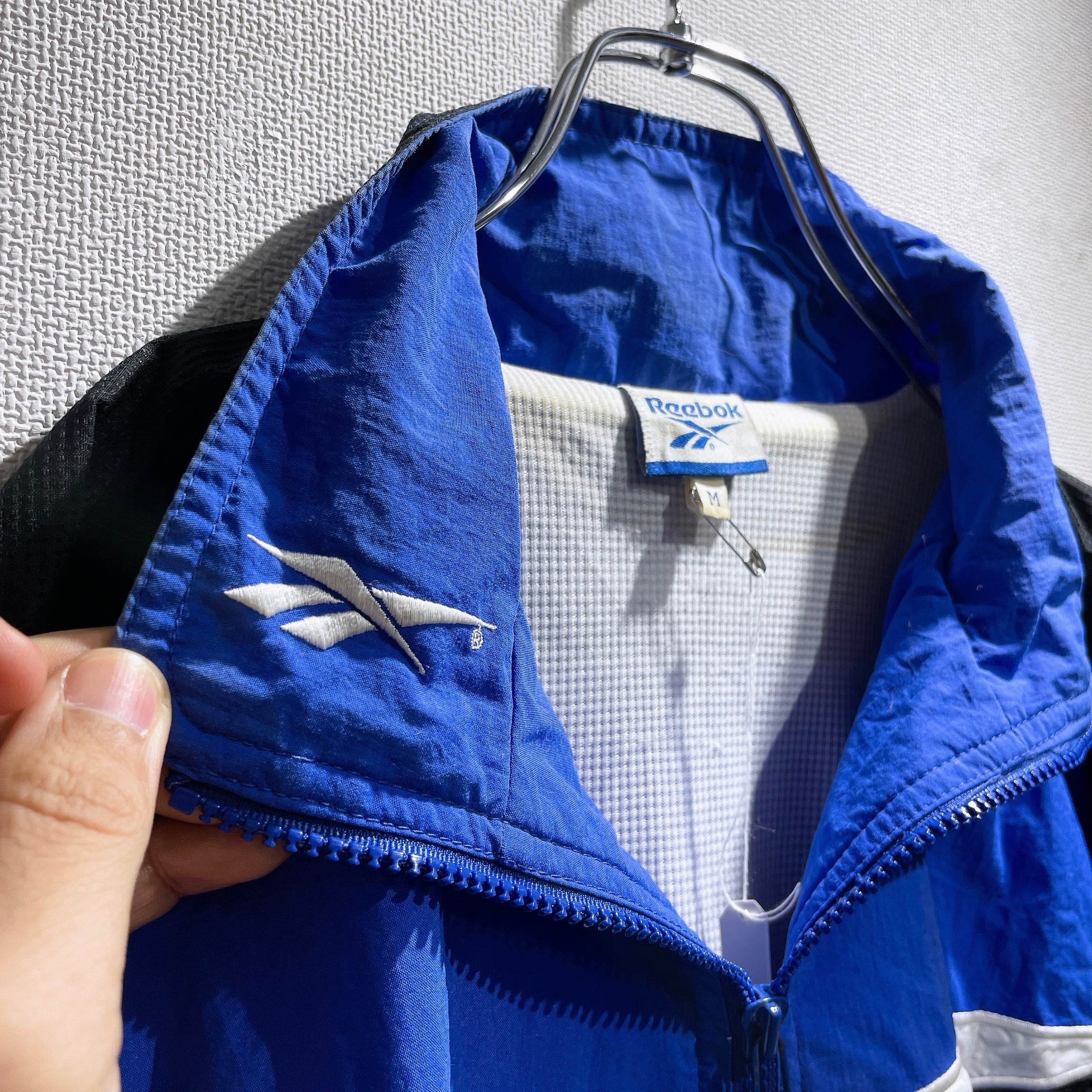 1990s ” Old Reebok ” Big vector logo Embbossed vintage Track jacket