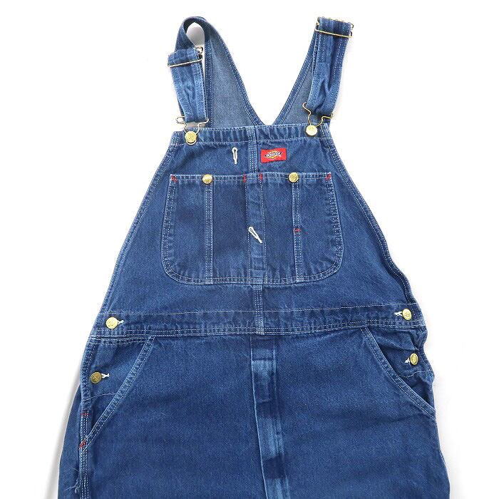 古着 ディッキーズ Dickies デニム オーバーオール サイズ表記：W34L34