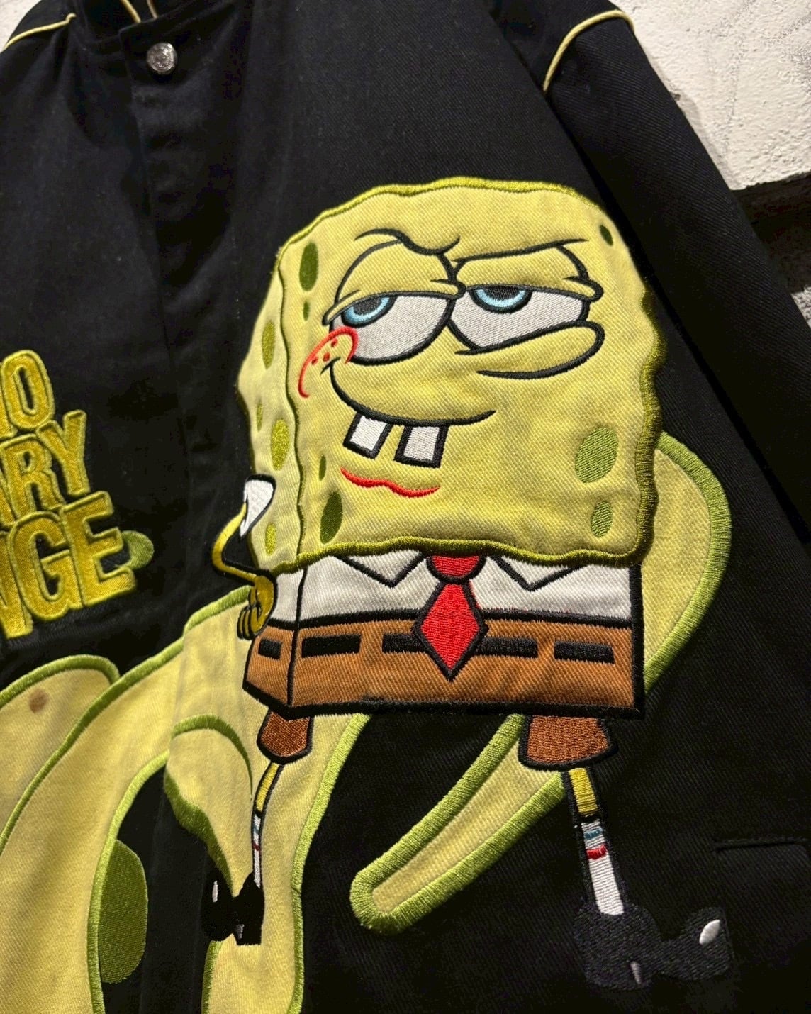 Caka otto】“JH Design” “SpongeBob SquarePants” Loose Racing Jacket