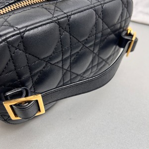 Christian Dior ディオール カナージュ  レザー ショルダーバッグ ブラック A-12413