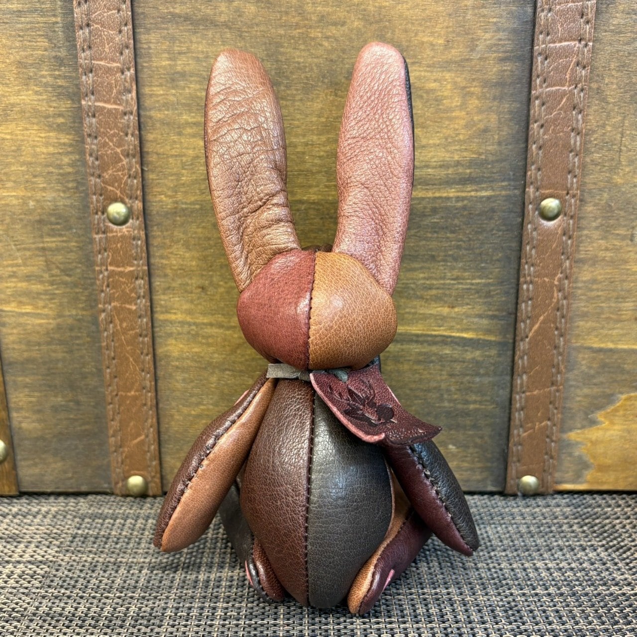 【ジビエレザー鹿革】ベルラビ★マイスターの手作り「ベルズラビット」カラフルブラウン×ワイン系　写真の1点販売です