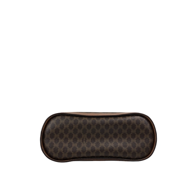 CELINE セリーヌ マカダム ハンドバッグ ブラウン ブラゾン型押し PVC トートバッグ vintage ヴィンテージ オールド jjdy7s