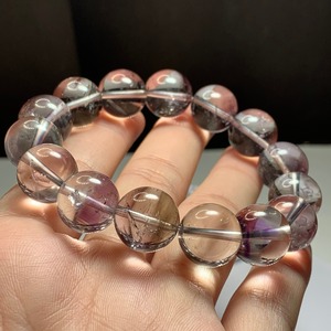 大人可愛い☆スモーキーエレスチャルアメジスト ブレスレット