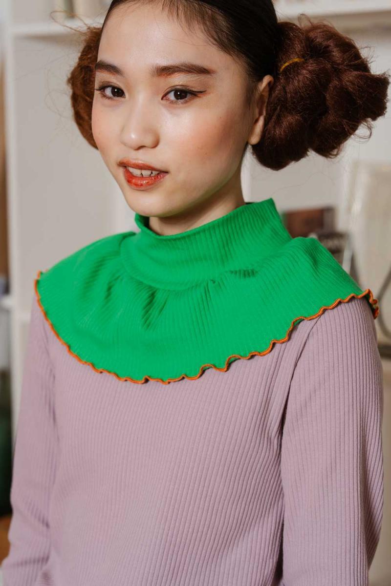 【26AW】KOQUELIKO(コキュリコ)Miku tops syu(S/M/L)トップス 朱色