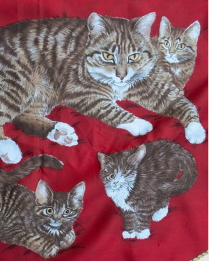 【古着】ねこ沢山スカーフ