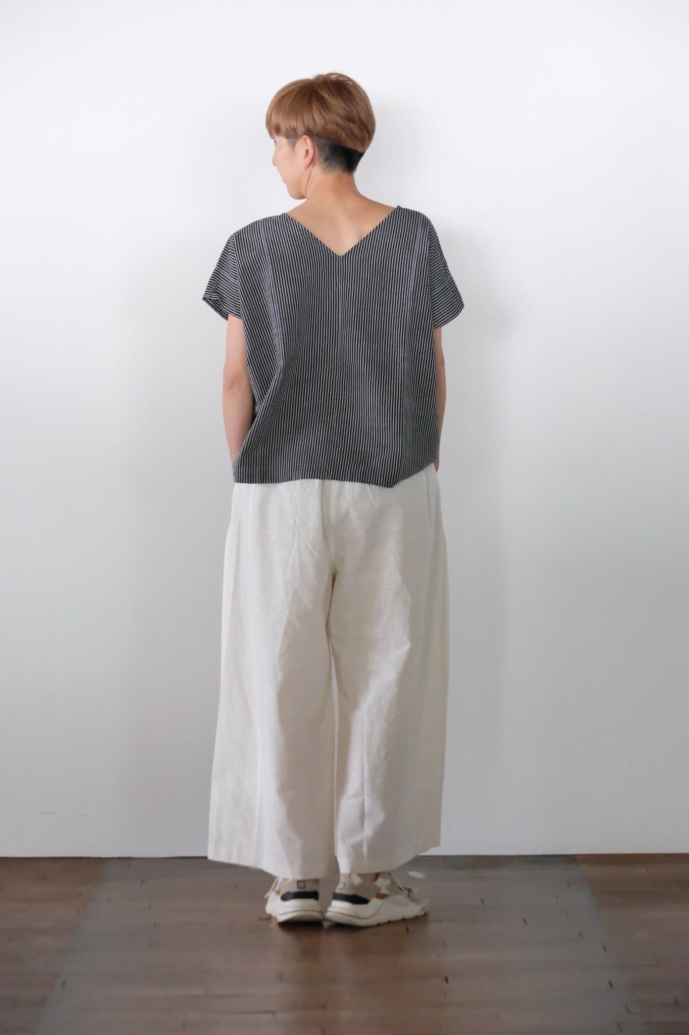 〇acr-pt-hk-dc YAMMA 会津木綿のキュロットパンツ はかま丈 | 美工堂