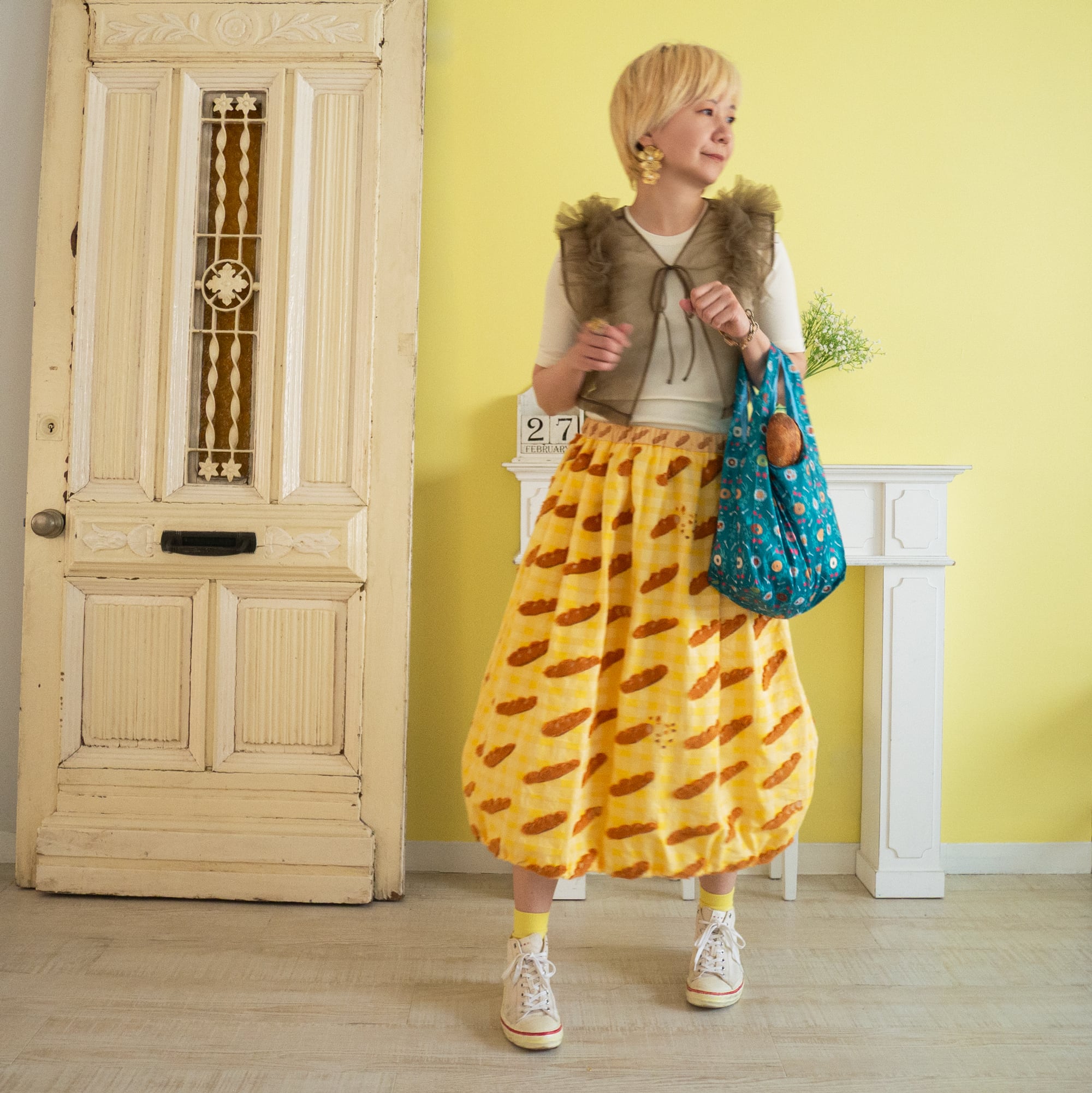 フランスパンのスカート&ブラウス