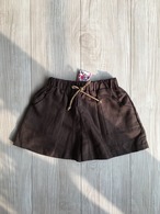 【即納】リネン ベーシック ショートパンツ ダークブラウン