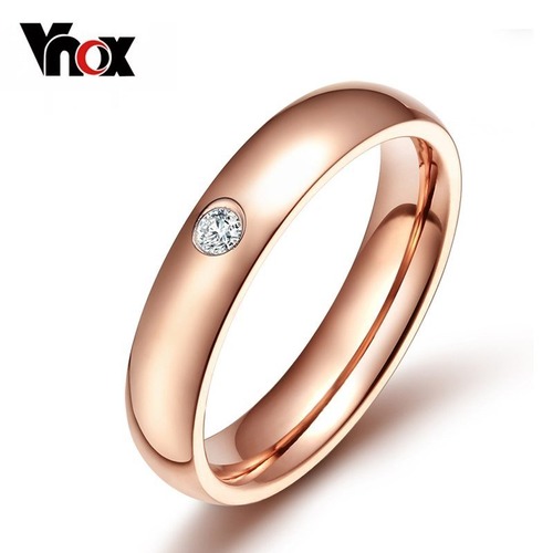 【送料無料】 レディース リング 指輪 5mm ステンレス シンプル 4 カラー USA 40000656