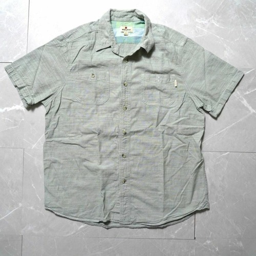 WOOLRICH　Short Sleeve Shirt L size ウールリッチ　半袖シャツ　Lサイズ　グリーン　