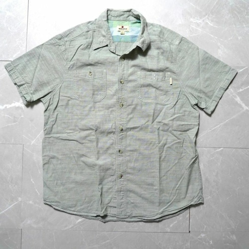 WOOLRICH Short Sleeve Shirt L size ウールリッチ 半袖シャツ Lサイズ グリーン WOOLRICH Short Sleeve Shirt L size ウールリッチ 半袖シャツ Lサイズ グリーン
