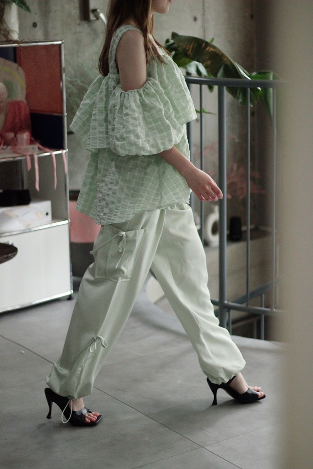 ( original）サテンリボンカーゴパンツ