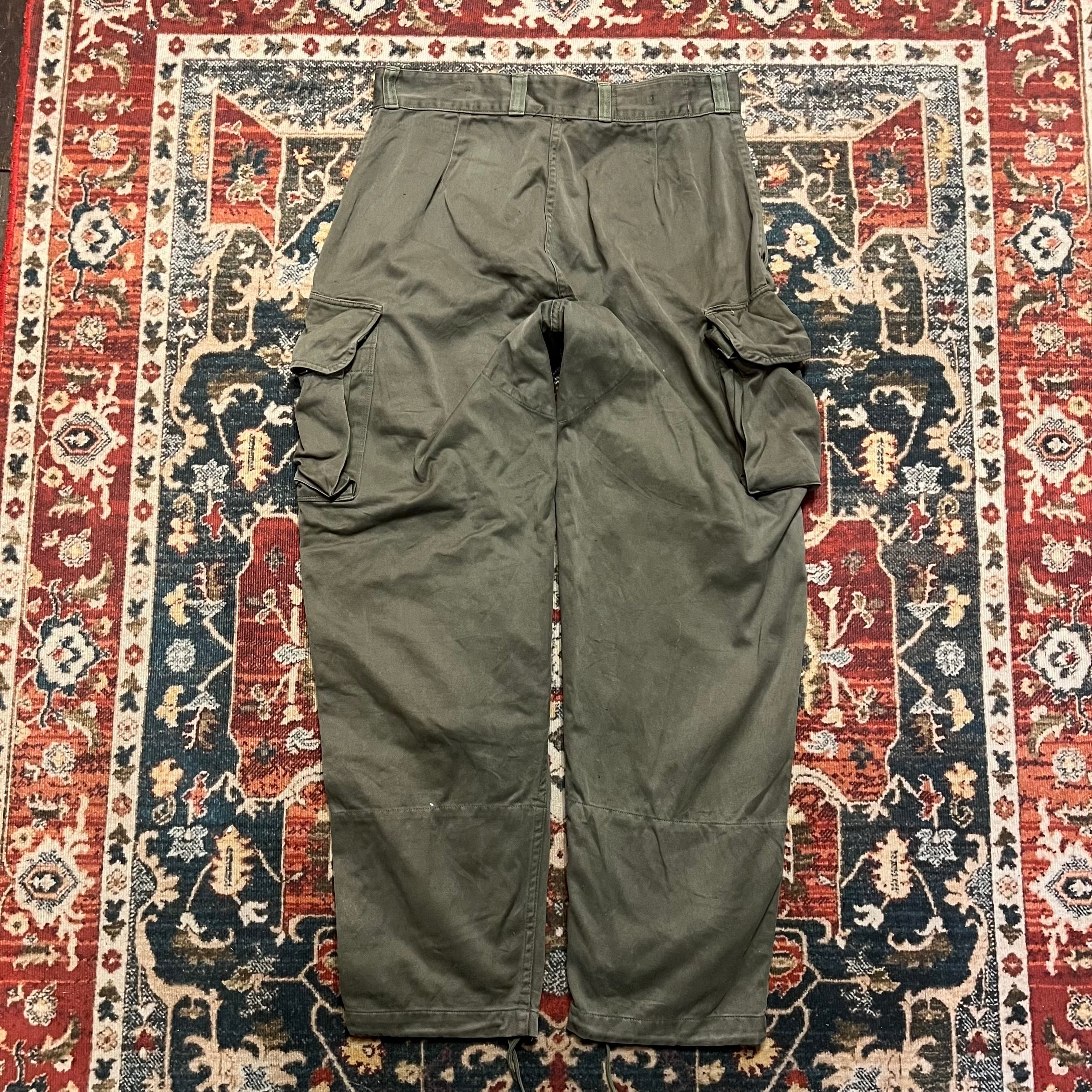 80s フランス軍 実物 M-64 フィールドパンツ カーゴパンツ 76C W80cm