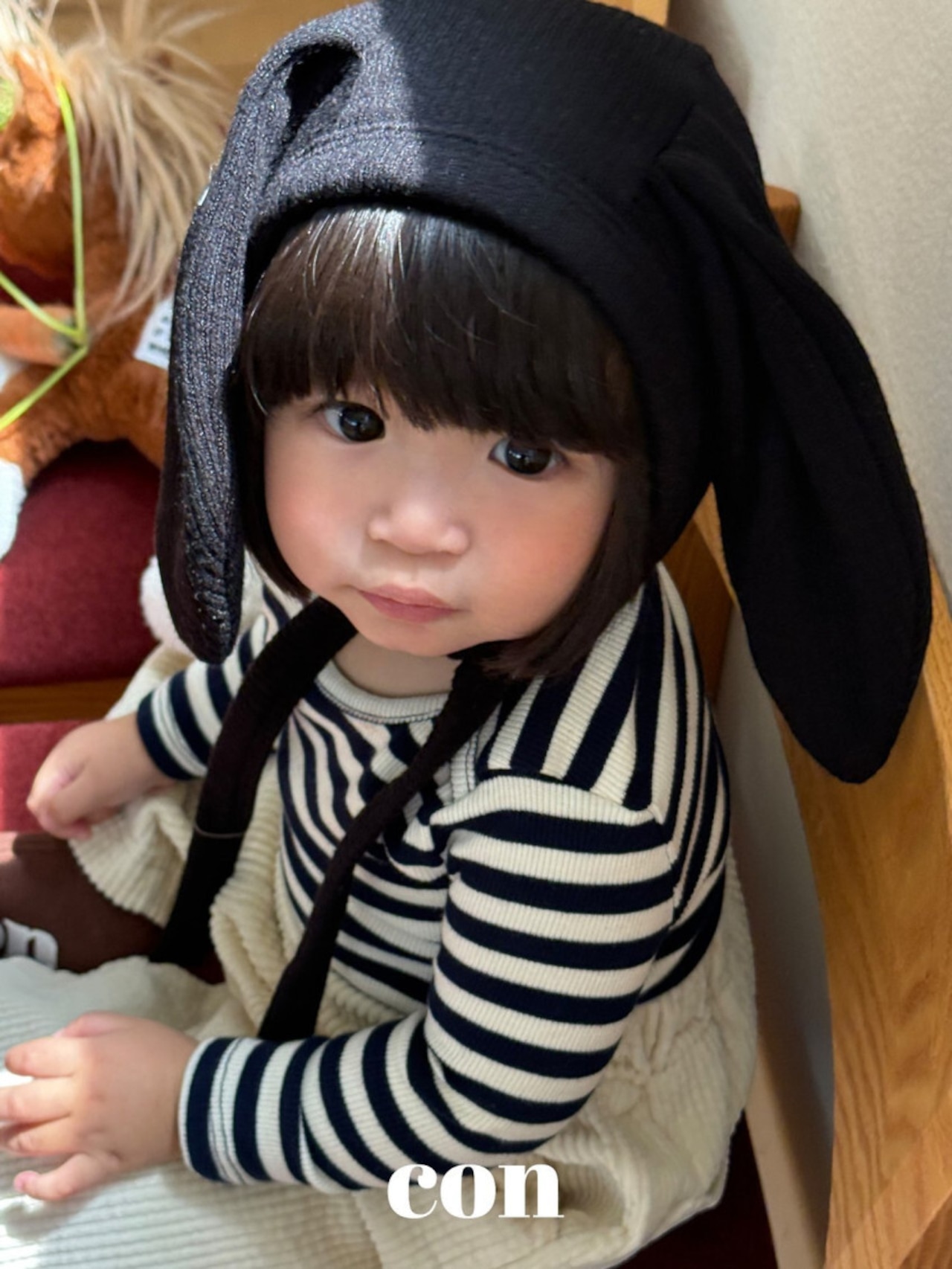 韓国子供服 / 26Autumn / CON / ウサギ帽子 / キッズ / 秋服 *free*