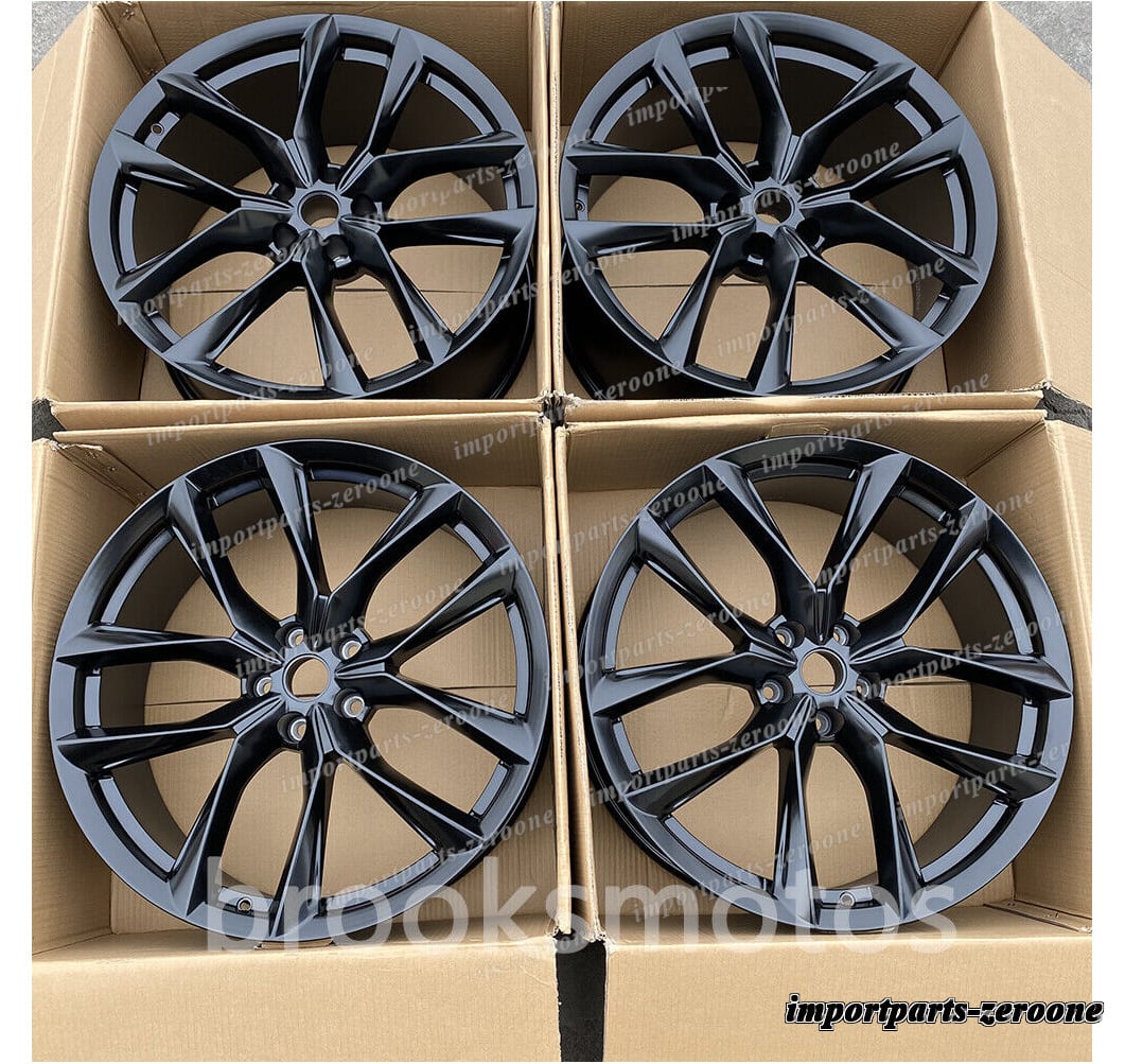 21 インチ ニュースタイル ブラック ホイール テスラ モデルs 21x9.5