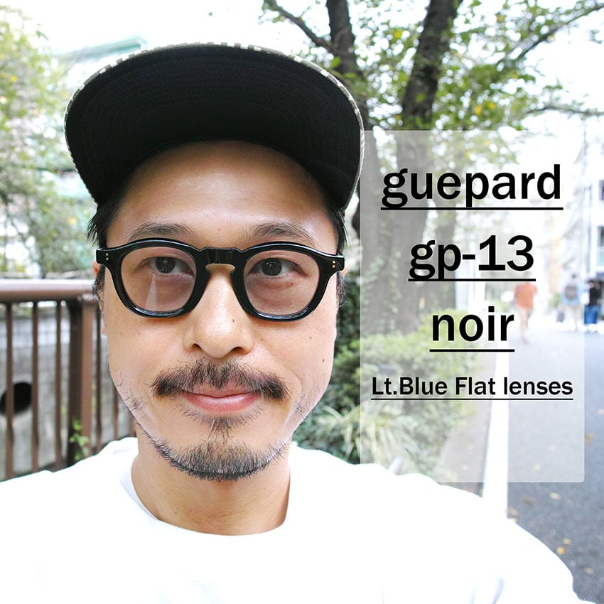 guepard / gp-13 / noir (black) - Light Blue Flat lenses ブラック