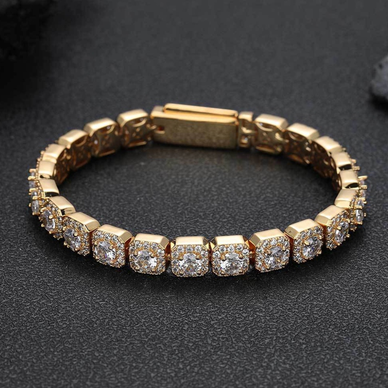 【grt33】Luxury SquareCut Bracelet (7mm)