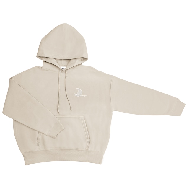 drowsy.. MOON LOGO BACK PRINT HOODIE / 22AW / SB