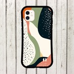 受注生産 iPhoneケース 有機形とドットの抽象ポップ｜カーヴィー抽象 PABS052B