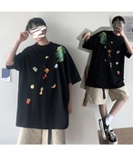 オーバーサイズサマーシャツ　韓流ファッション ストリートファッション