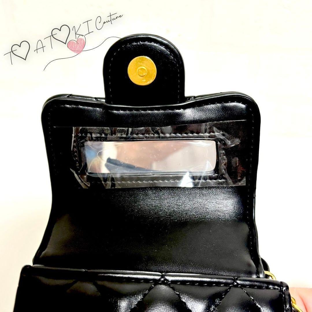 ノベルティ】♡CHANEL♡ ブラック キルティング ミニバッグ チェーン