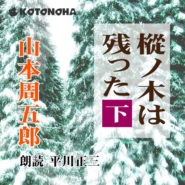 ［ 朗読 CD ］樅ノ木は残った　下  ［著者：山本周五郎]  ［朗読：平川正三］ 【CD10枚】 全文朗読 送料無料 オーディオブック AudioBook