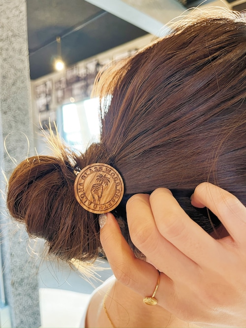 Wood hair concho(M)