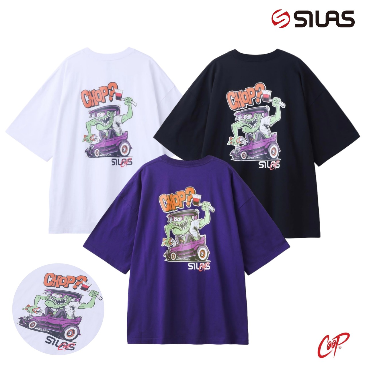 【SILAS】SILASxCOOP CHOPPED ROOF PRINT WIDE S/S TEE