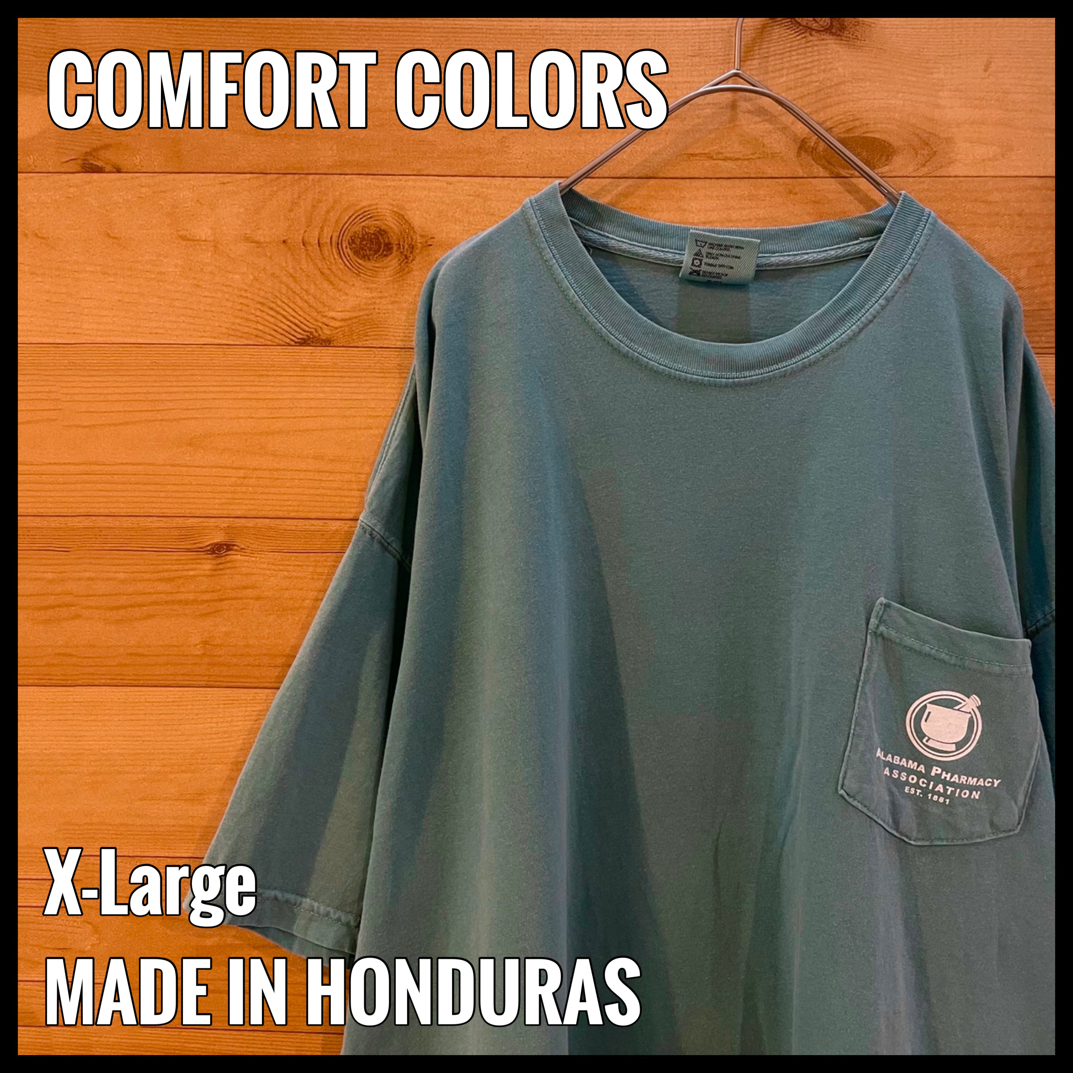 COMFORT COLORS】ポケットTシャツ ワンポイントロゴ バックプリント XL ...